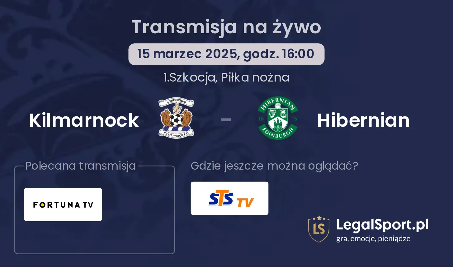 Kilmarnock - Hibernian gdzie oglądać?