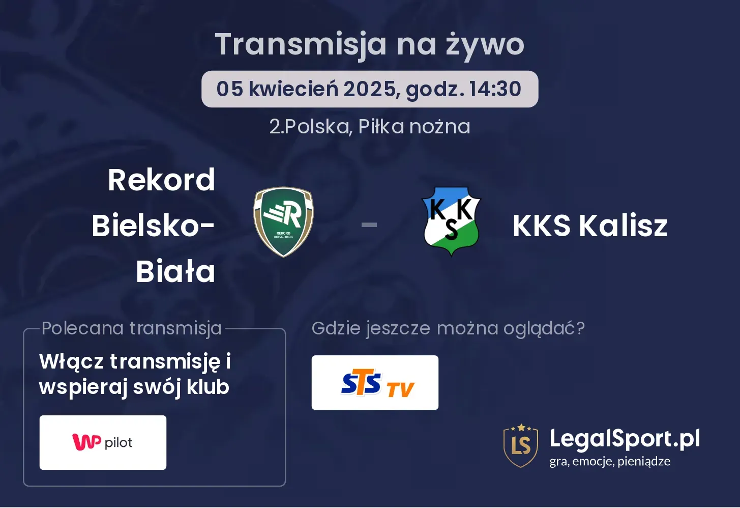 Rekord Bielsko-Biała - KKS Kalisz gdzie oglądać?