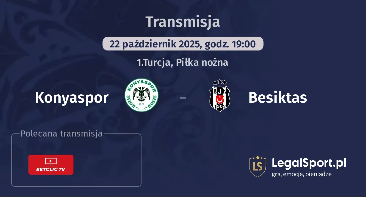 Konyaspor - Besiktas Transmisje