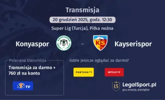 Konyaspor - Kayserispor gdzie oglądać? (20.12)