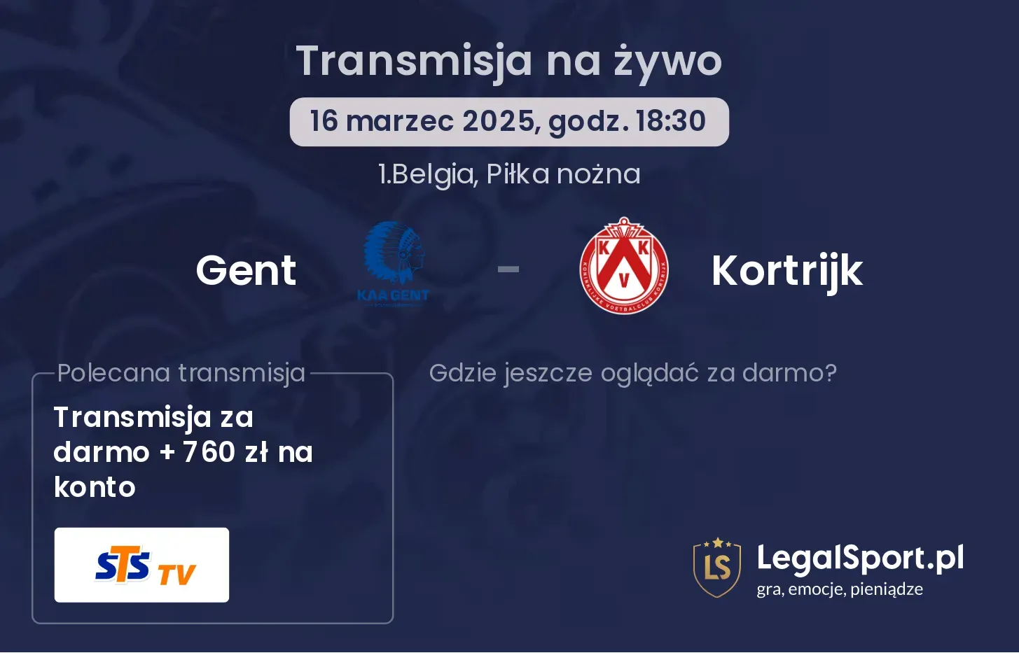 Gent - Kortrijk gdzie oglądać transmisję?