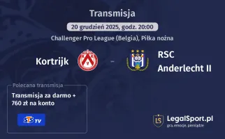 Kortrijk - RSC Anderlecht II gdzie oglądać (20.12.2025)