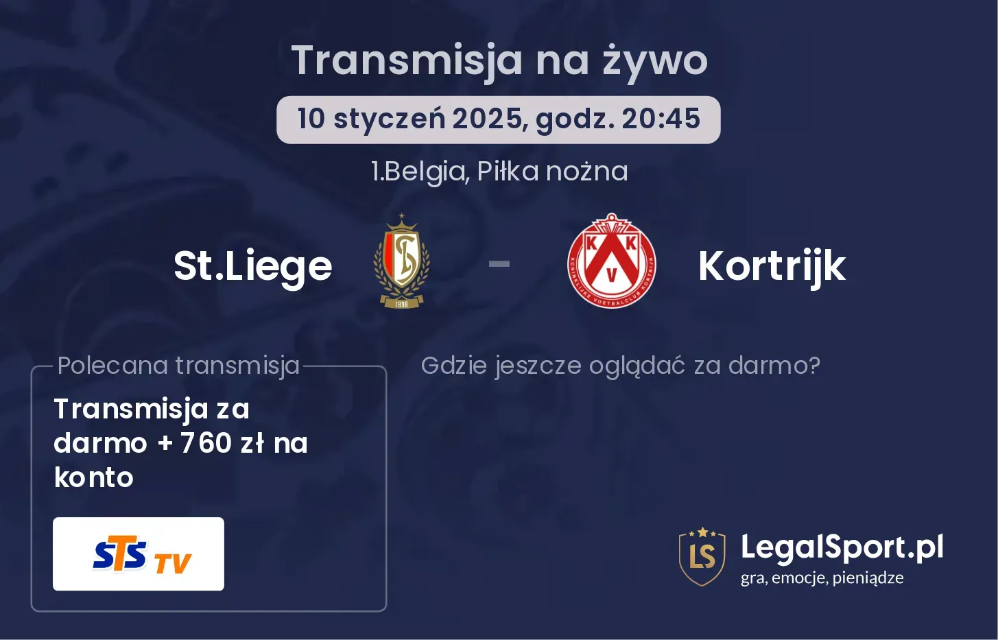 St.Liege - Kortrijk gdzie oglądać?