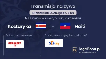 Kostaryka - Haiti gdzie oglądać?