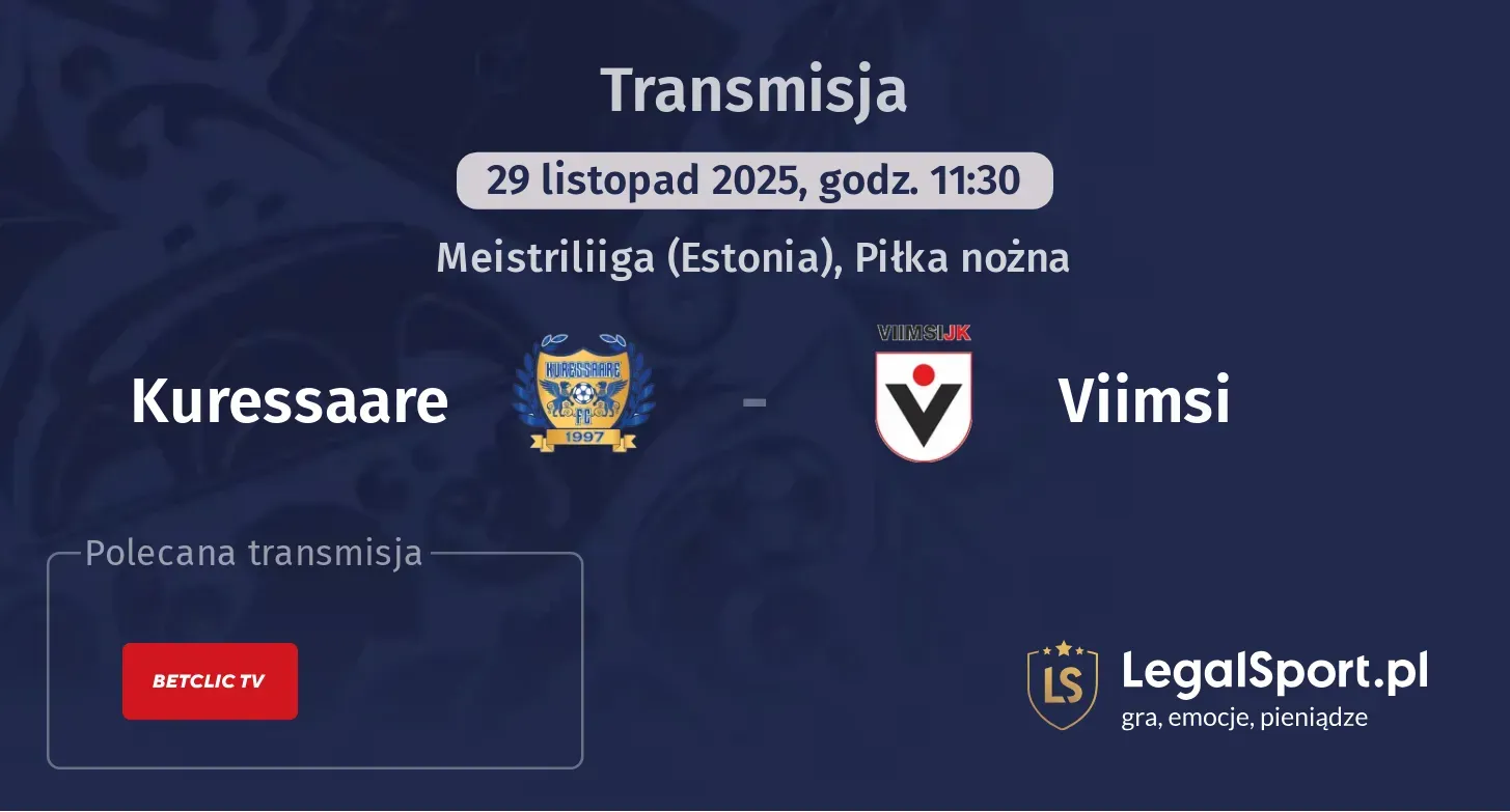 Kuressaare - Viimsi Transmisje