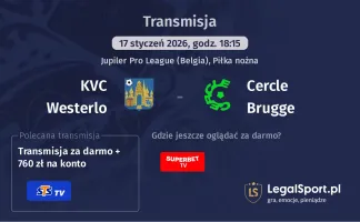 KVC Westerlo - Cercle Brugge gdzie oglądać? (17.01)