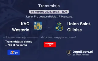 KVC Westerlo - Union Saint-Gilloise gdzie oglądać? (01.03)