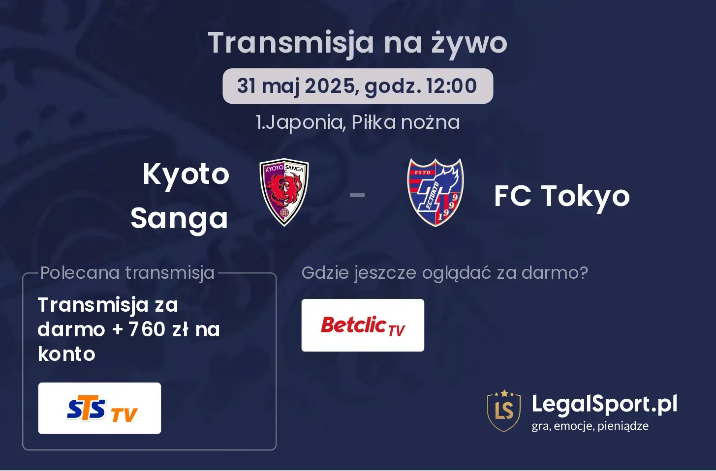 Kyoto Sanga - FC Tokyo gdzie oglądać za darmo? 24.08, godz. 12:00