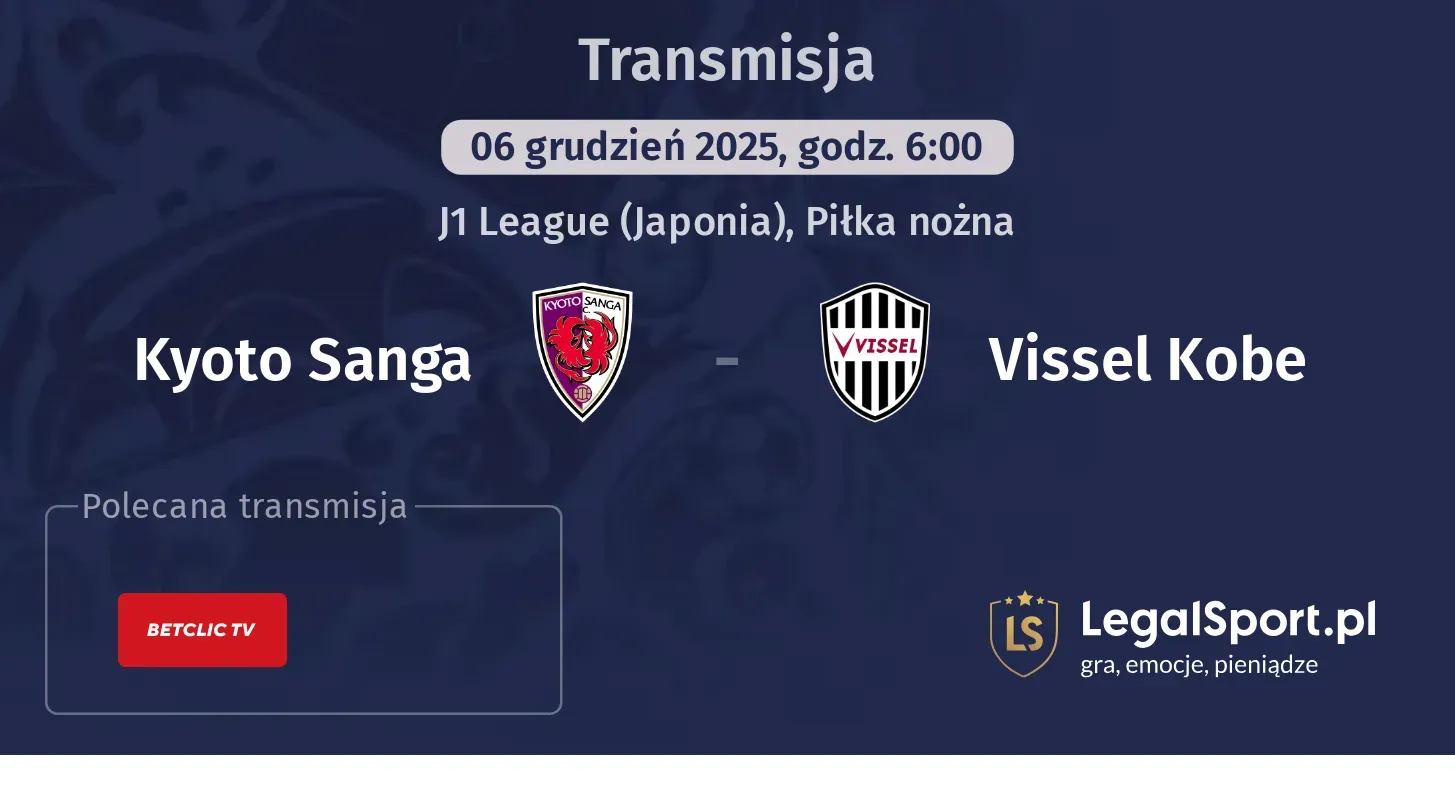Kyoto Sanga - Vissel Kobe Transmisje