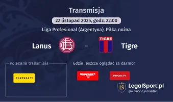 Lanus - Tigre gdzie oglądać? (22.11)