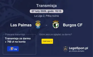 Las Palmas - Burgos CF gdzie oglądać? (07.02)