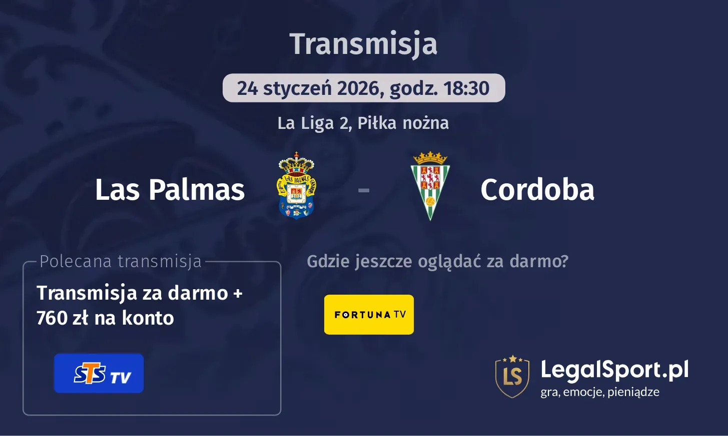Las Palmas - Cordoba Transmisje