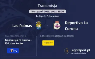 Las Palmas - Deportivo La Coruna gdzie oglądać? (10.01)