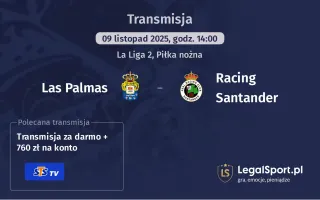 Las Palmas - Racing Santander gdzie oglądać? (09.11)