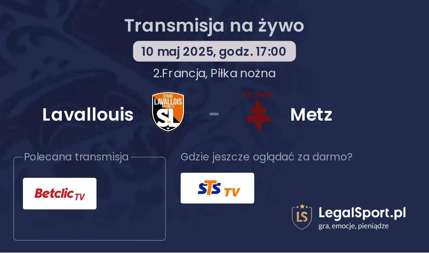 Lavallouis - Metz transmisja na żywo