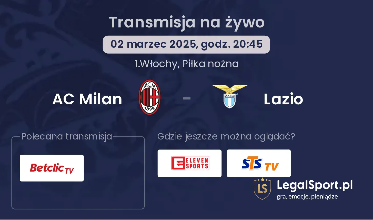 AC Milan - Lazio gdzie oglądać?