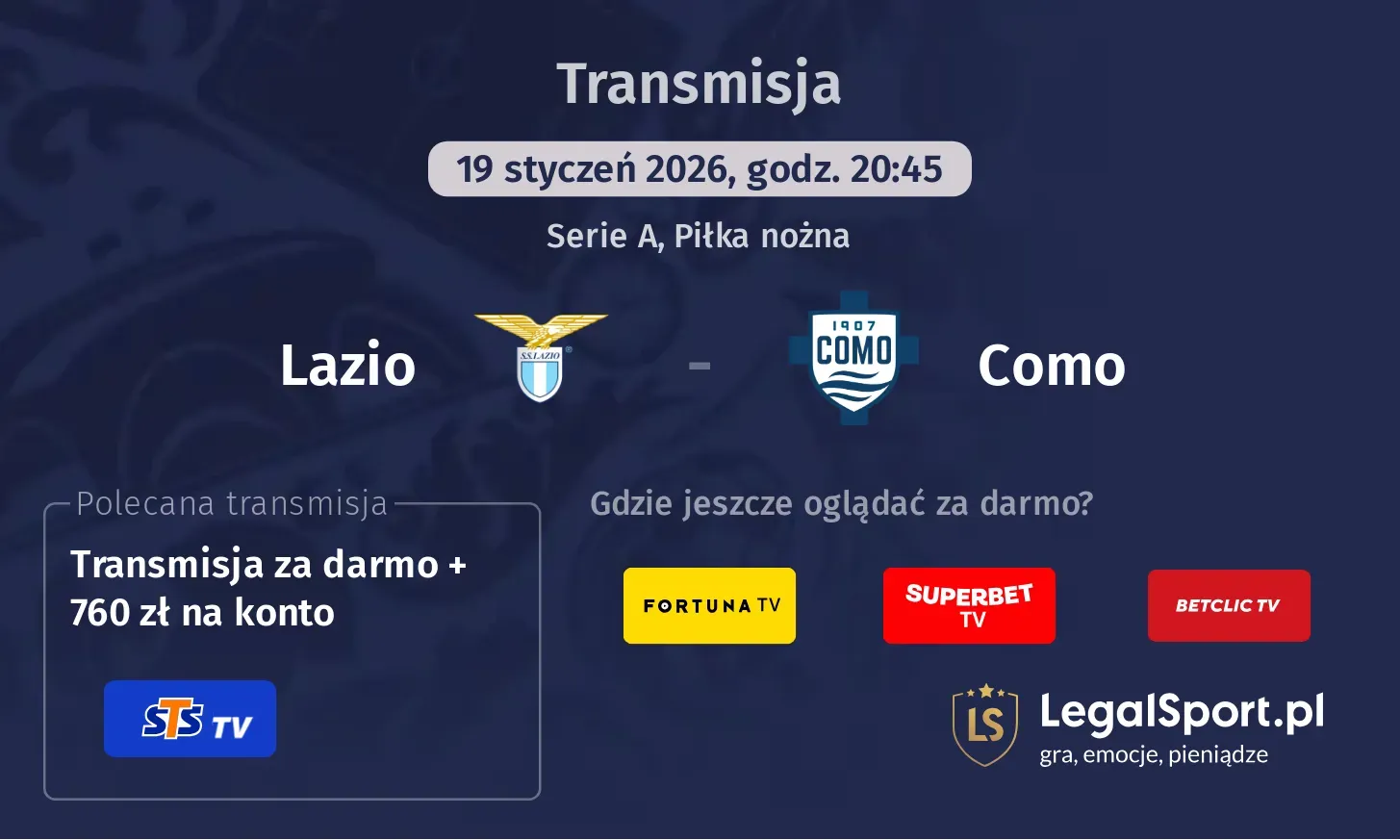 Lazio - Como Transmisje