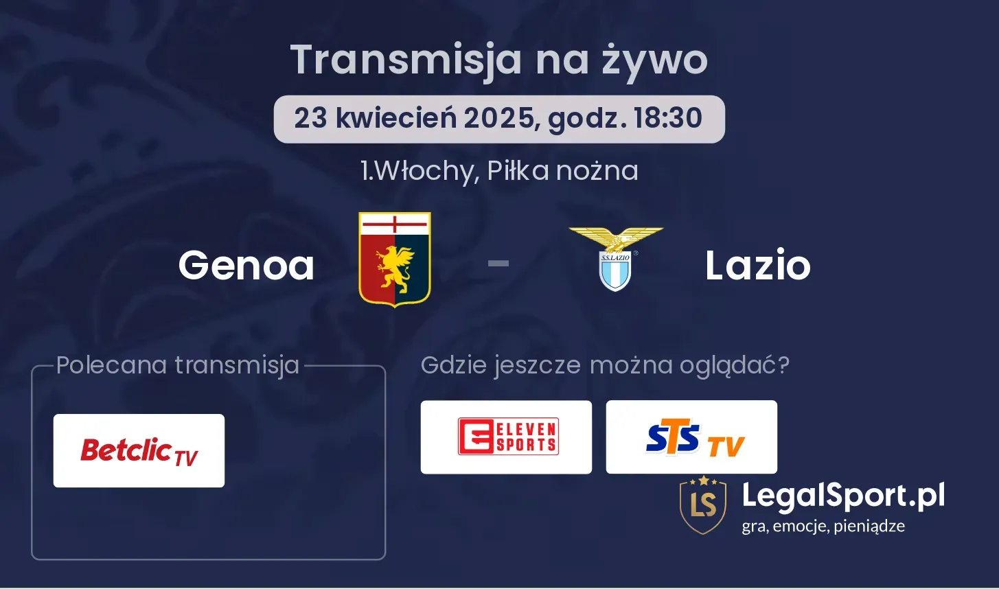 Genoa - Lazio gdzie oglądać?
