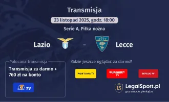 Lazio - Lecce gdzie oglądać? (23.11)