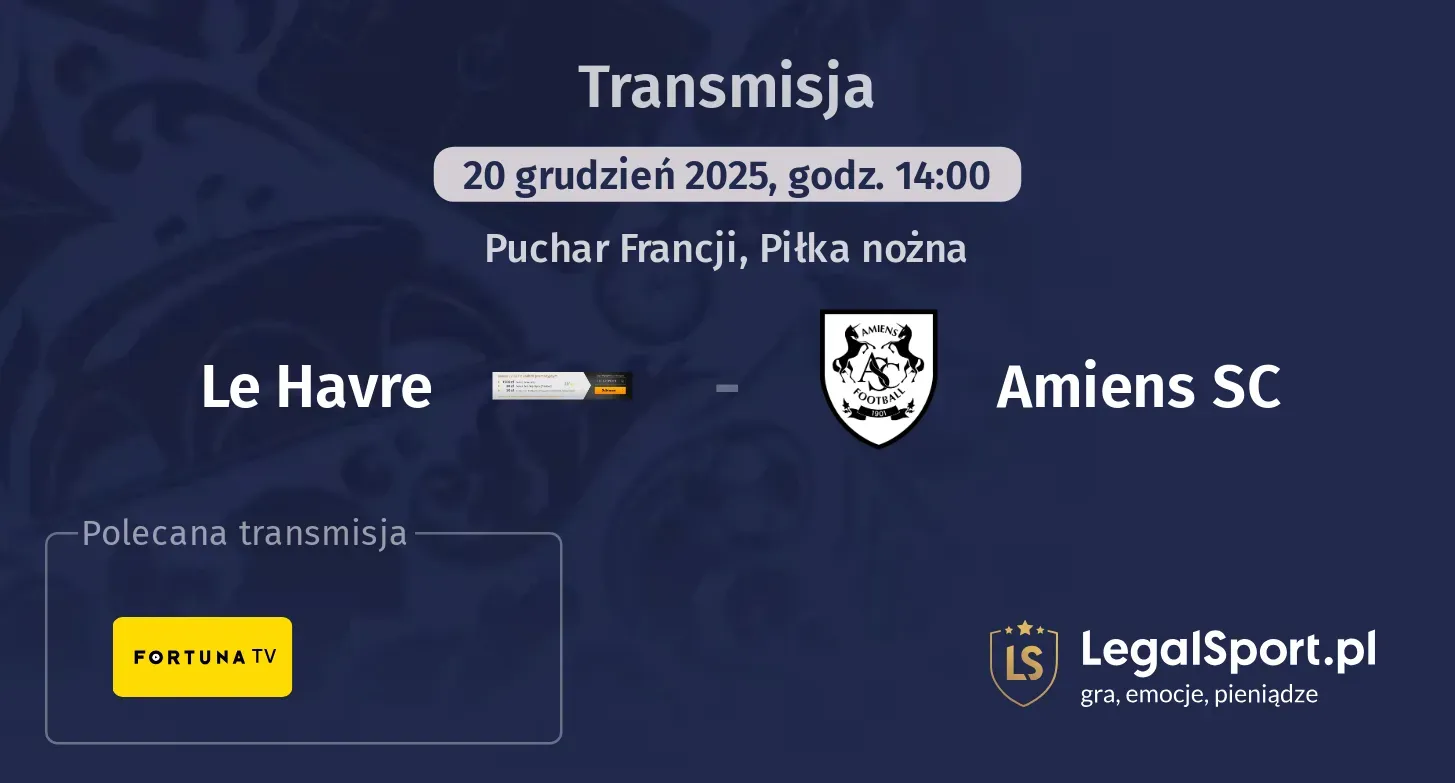 Le Havre - Amiens SC Transmisje