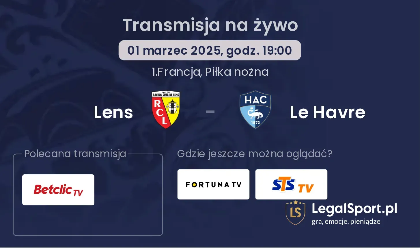 Lens - Le Havre gdzie oglądać?