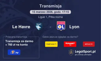 Le Havre - Lyon gdzie oglądać (15.03.2026, 17:15)