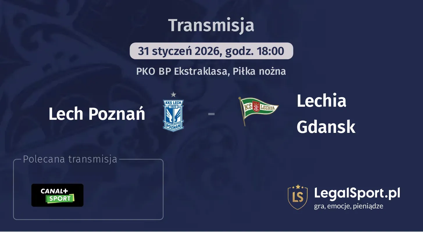 Lech Poznań - Lechia Gdansk Transmisje