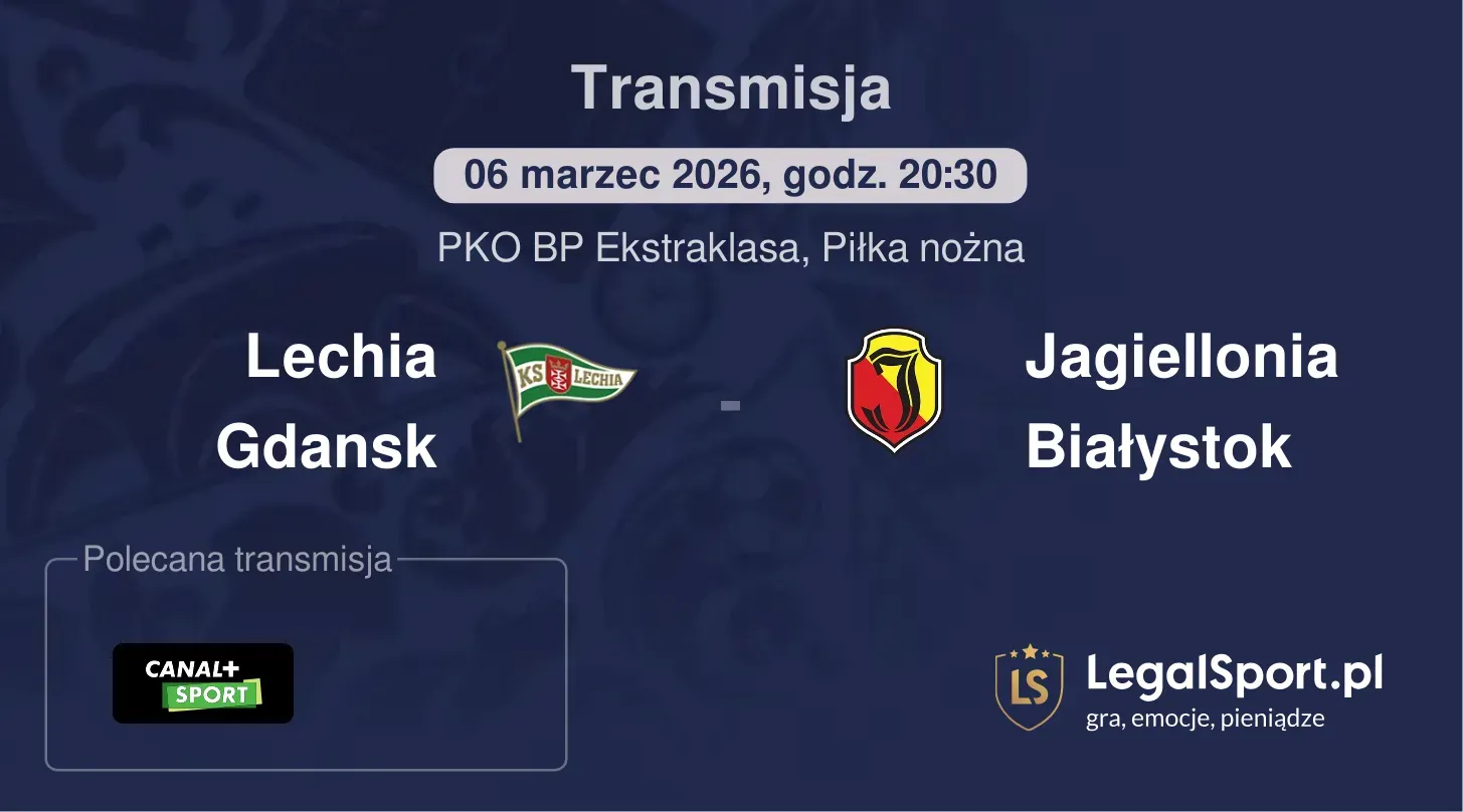 Lechia Gdansk - Jagiellonia Białystok Transmisje