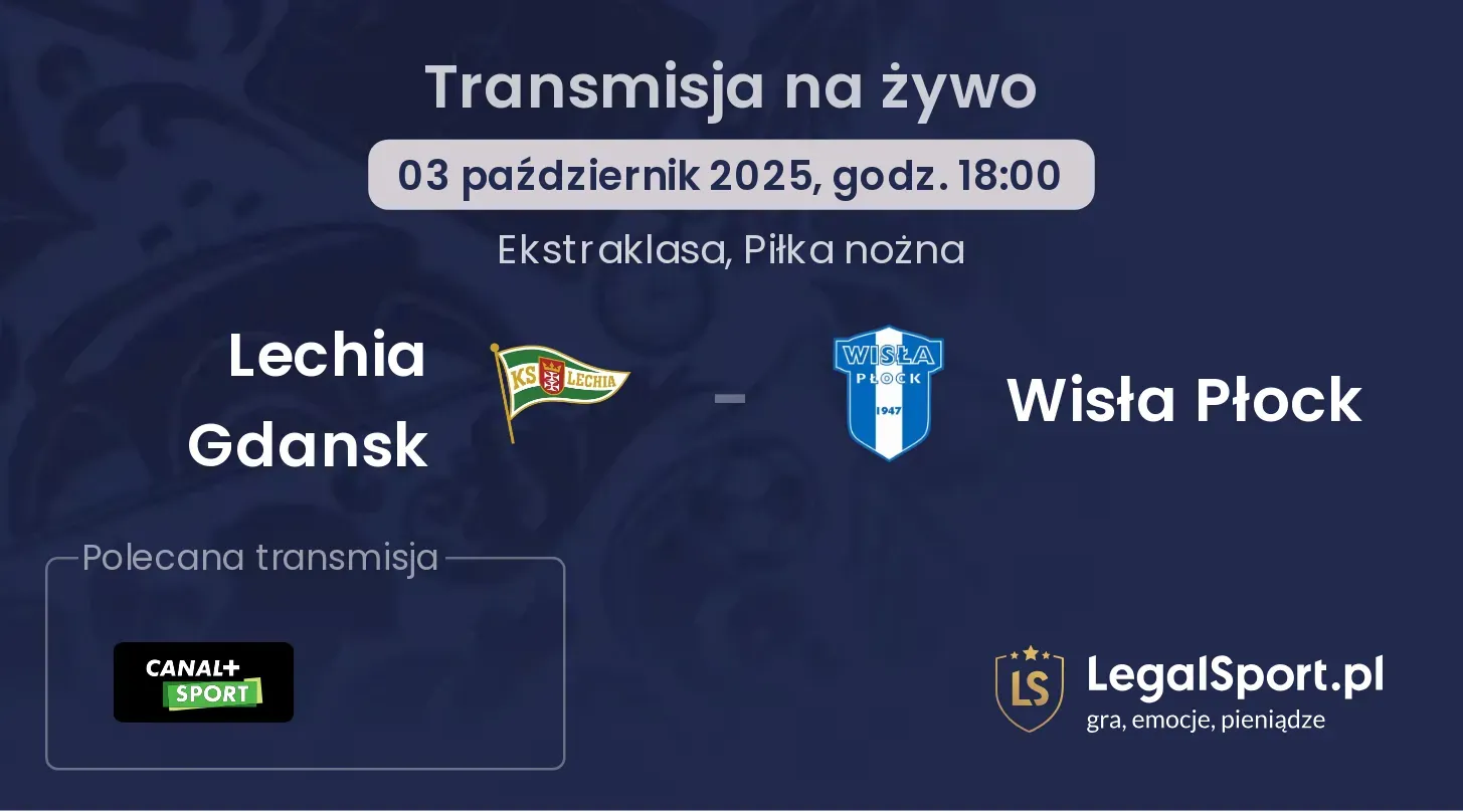 Lechia Gdansk - Wisła Płock gdzie oglądać?
