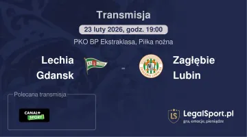 Lechia Gdansk - Zagłębie Lubin gdzie oglądać (23.02.2026)