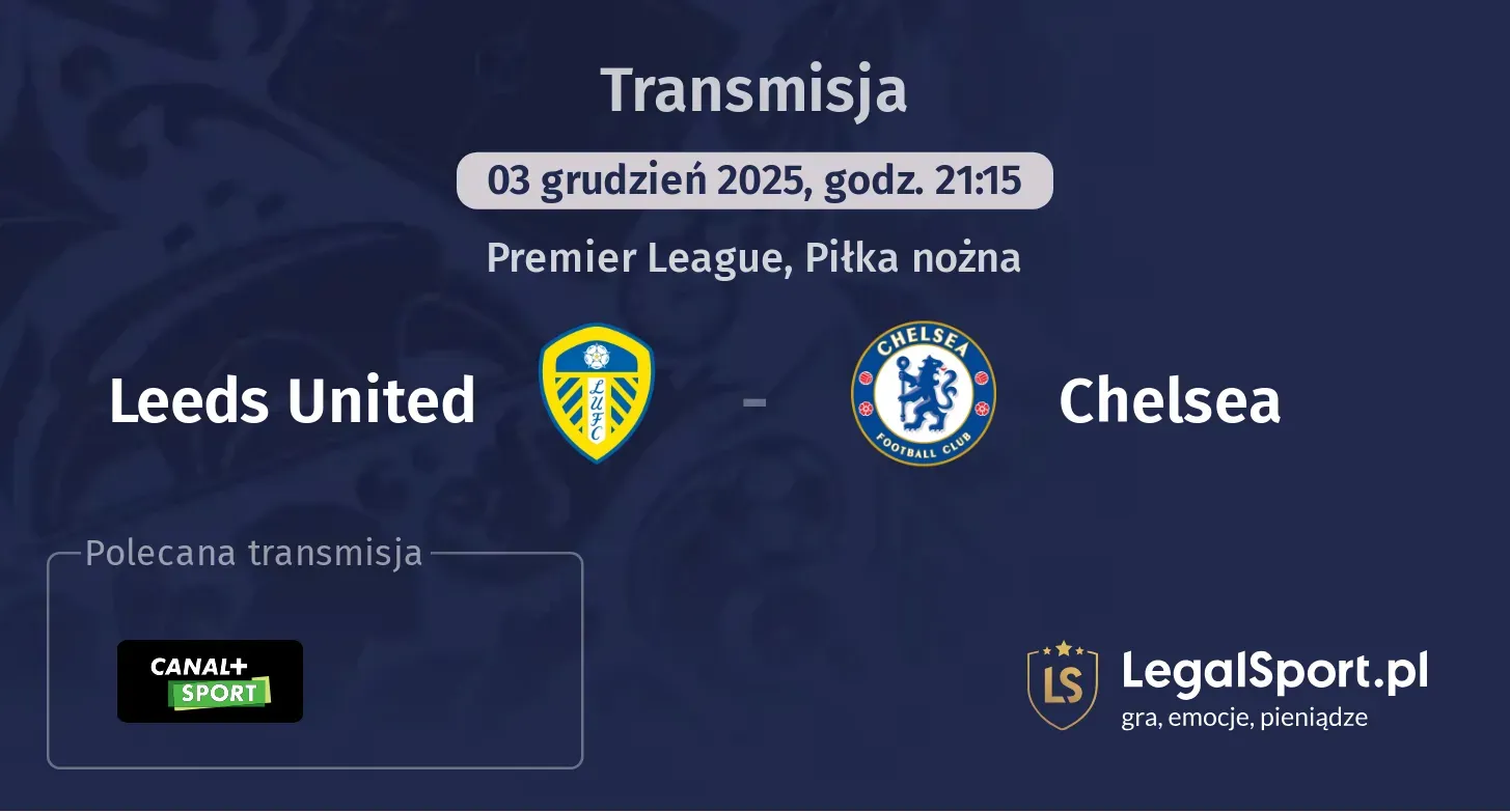 Leeds United - Chelsea Transmisje