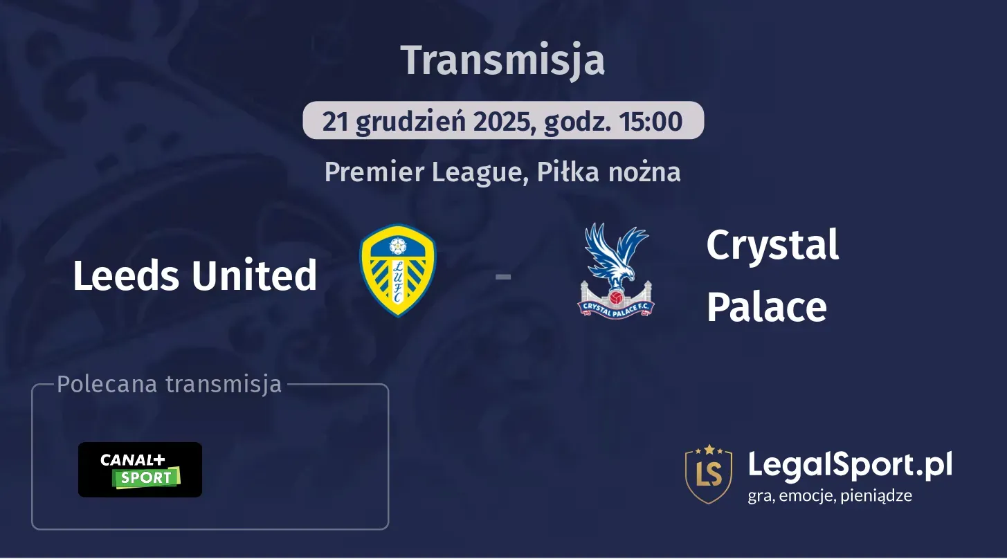 Leeds United - Crystal Palace Transmisje
