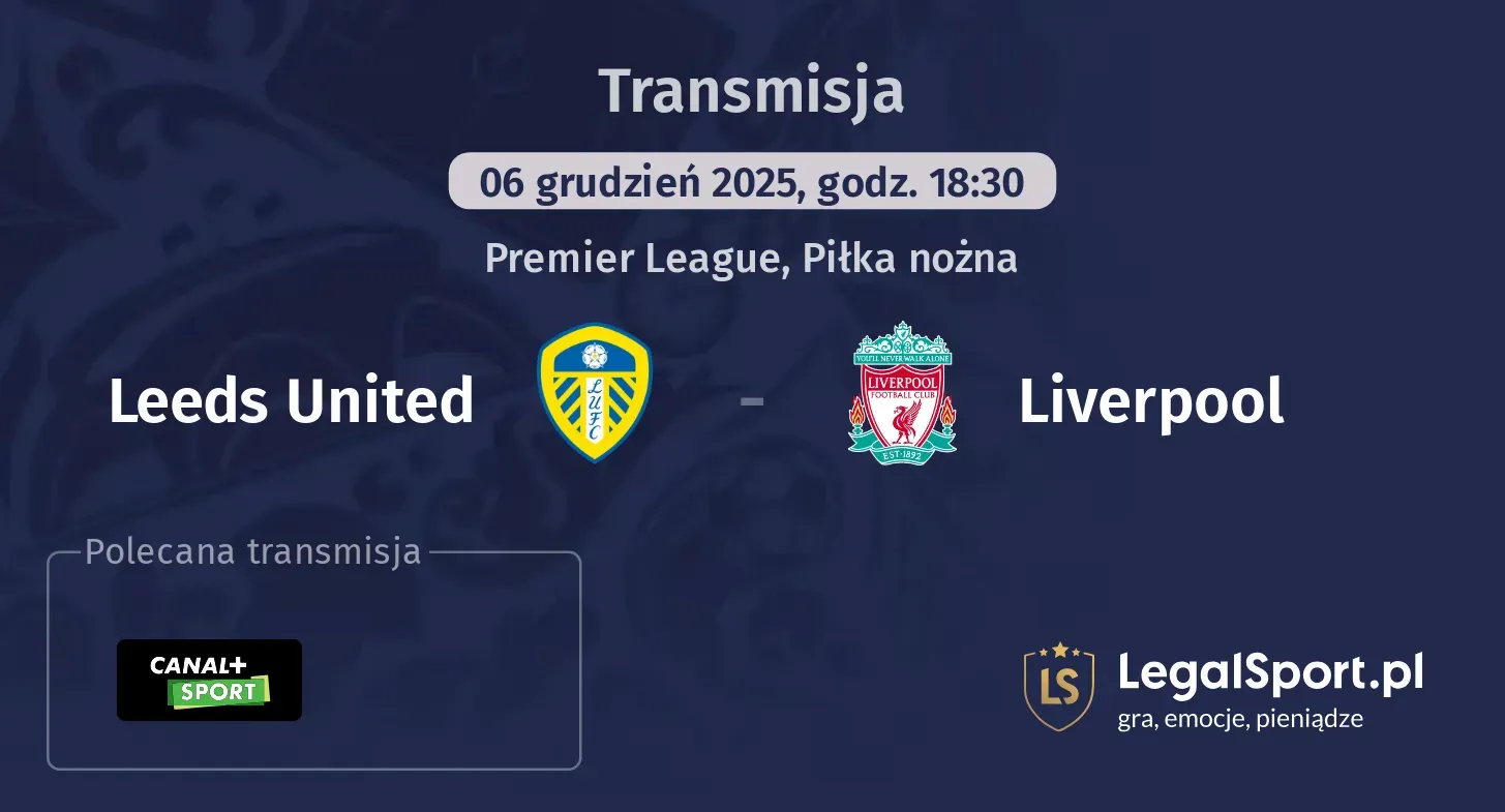 Leeds United - Liverpool Transmisje