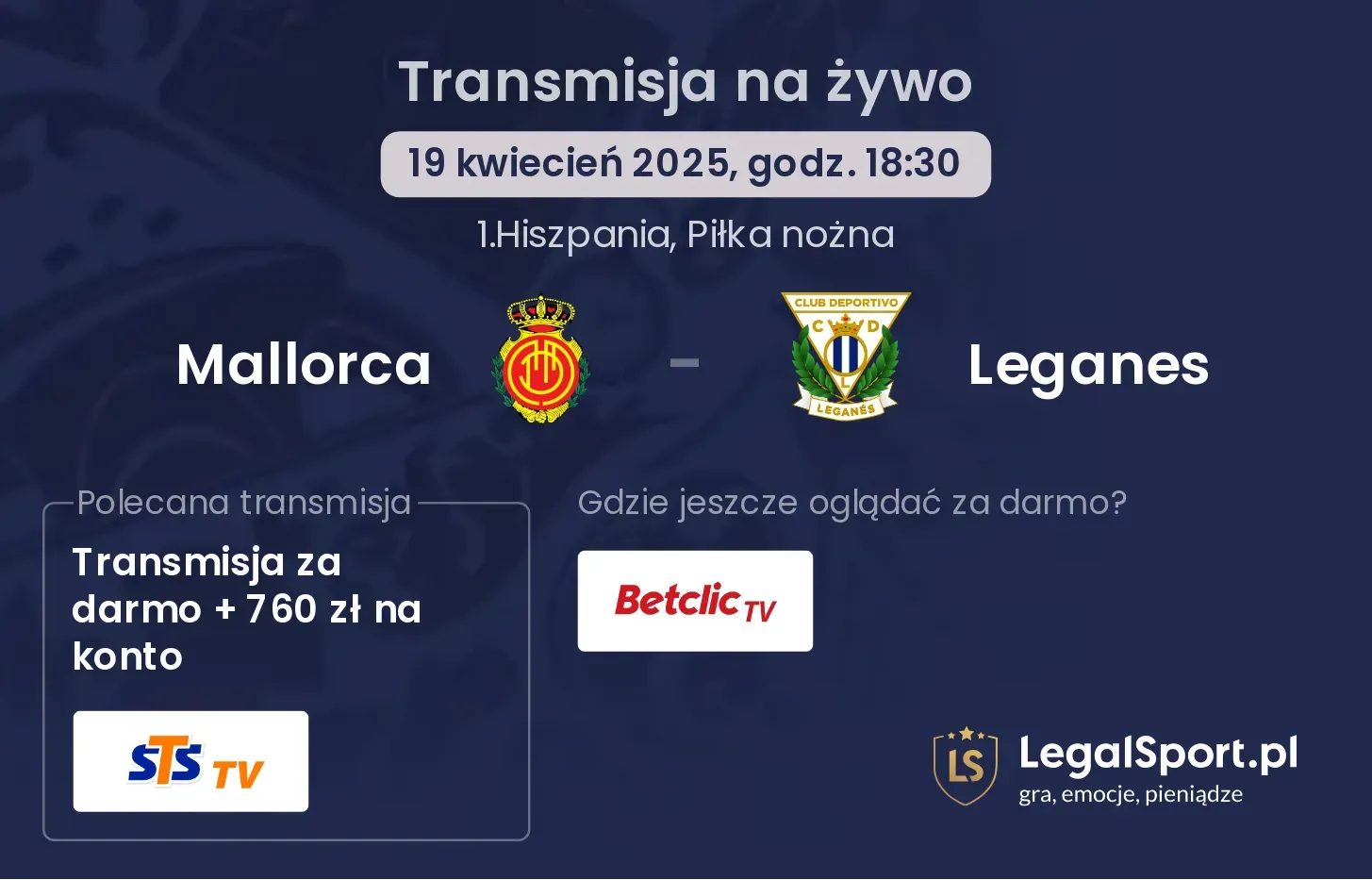 Mallorca - Leganes gdzie oglądać?