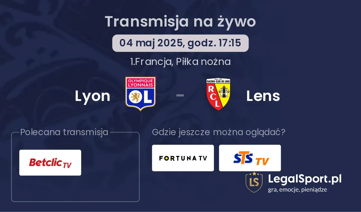 Lyon - Lens gdzie oglądać?