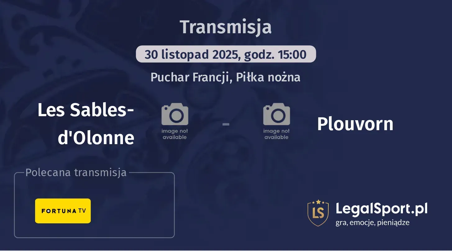 Les Sables-d'Olonne - Plouvorn Transmisje