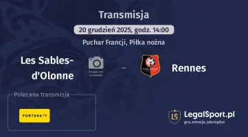 Les Sables-d'Olonne - Rennes gdzie oglądać? (20.12)