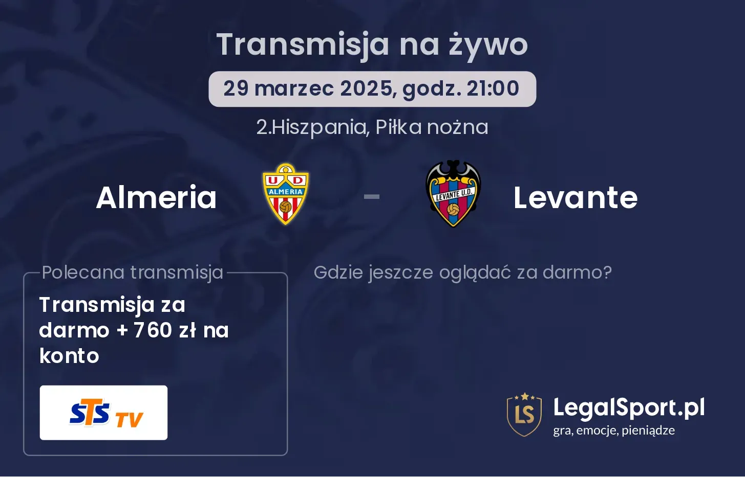 Levante - Almeria transmisja na żywo