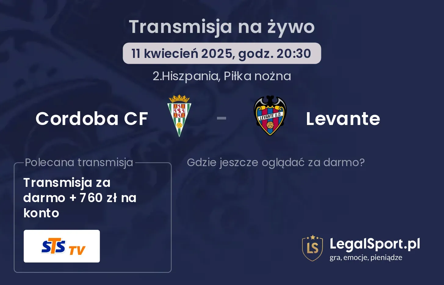 Cordoba CF - Levante gdzie oglądać?
