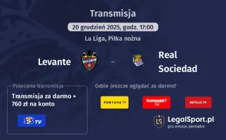 Levante - Real Sociedad gdzie oglądać? (20.12)