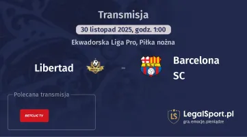 Libertad - Barcelona SC gdzie oglądać? (30.11)
