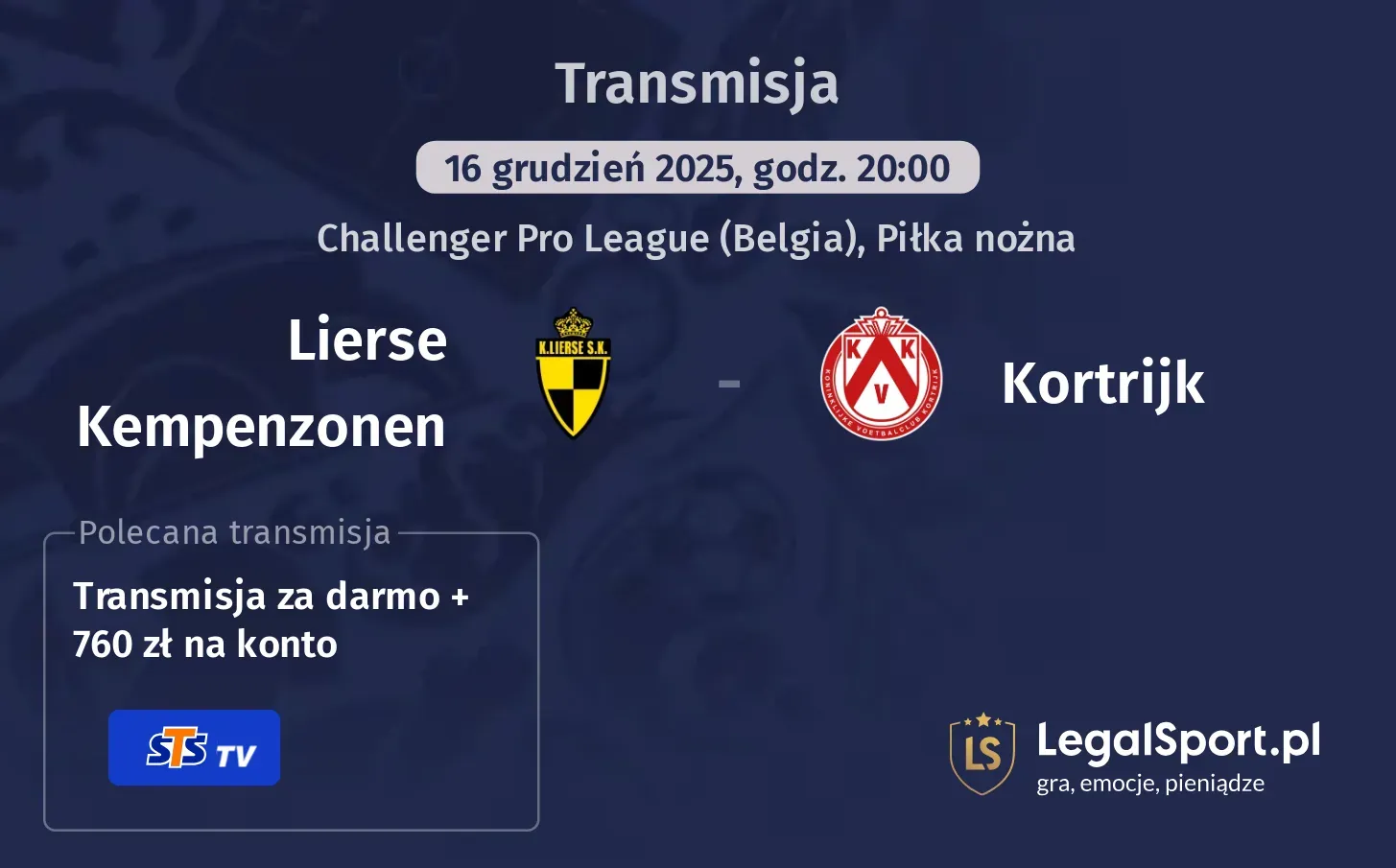 Lierse Kempenzonen - Kortrijk Transmisje