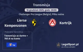 Lierse Kempenzonen - Kortrijk gdzie oglądać? (16.12)