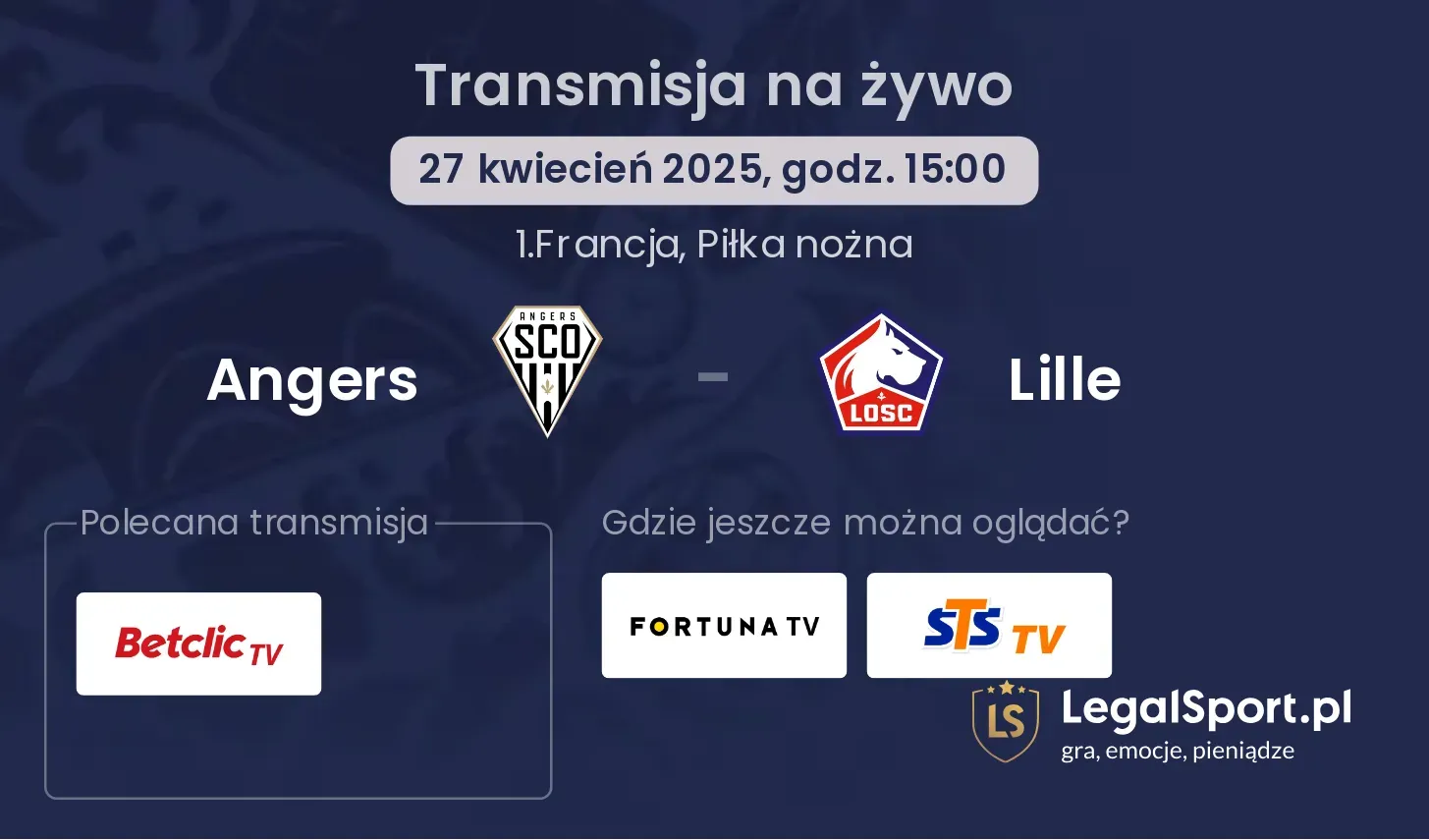 Angers - Lille gdzie oglądać?
