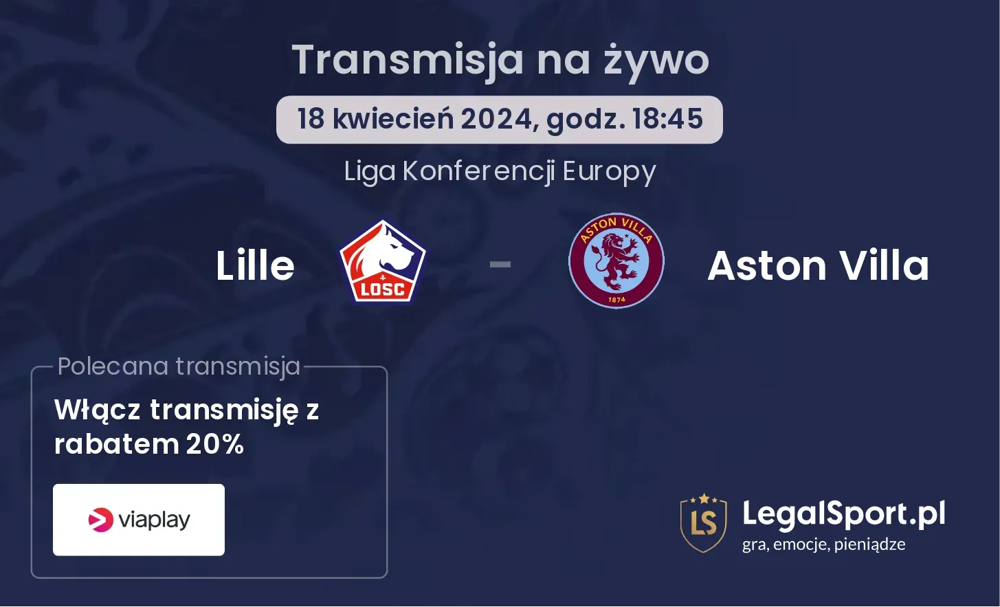 Lille - Aston Villa transmisja na żywo