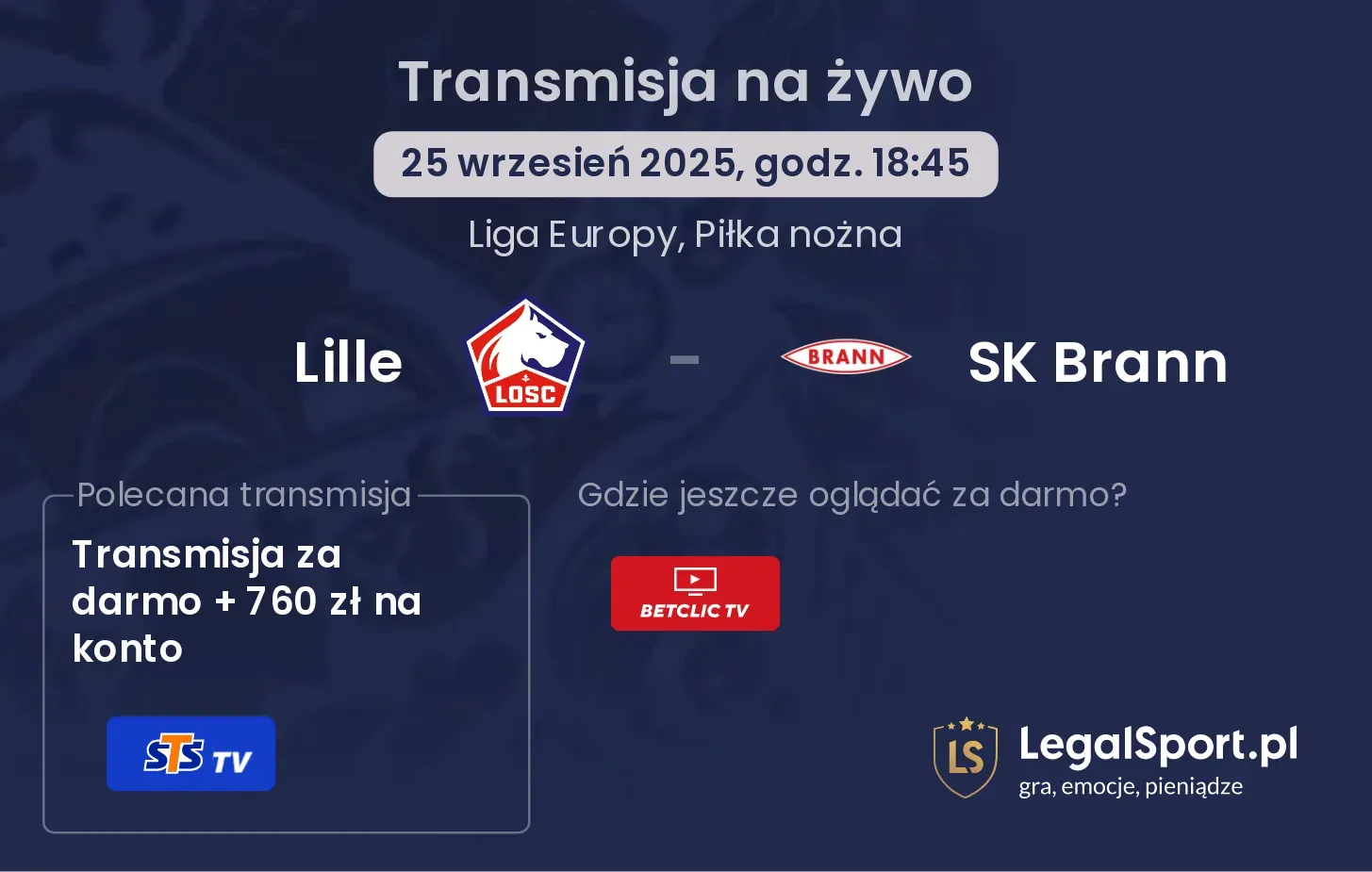 Lille - SK Brann gdzie oglądać?