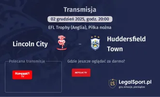 Lincoln City - Huddersfield Town gdzie oglądać? (02.12)