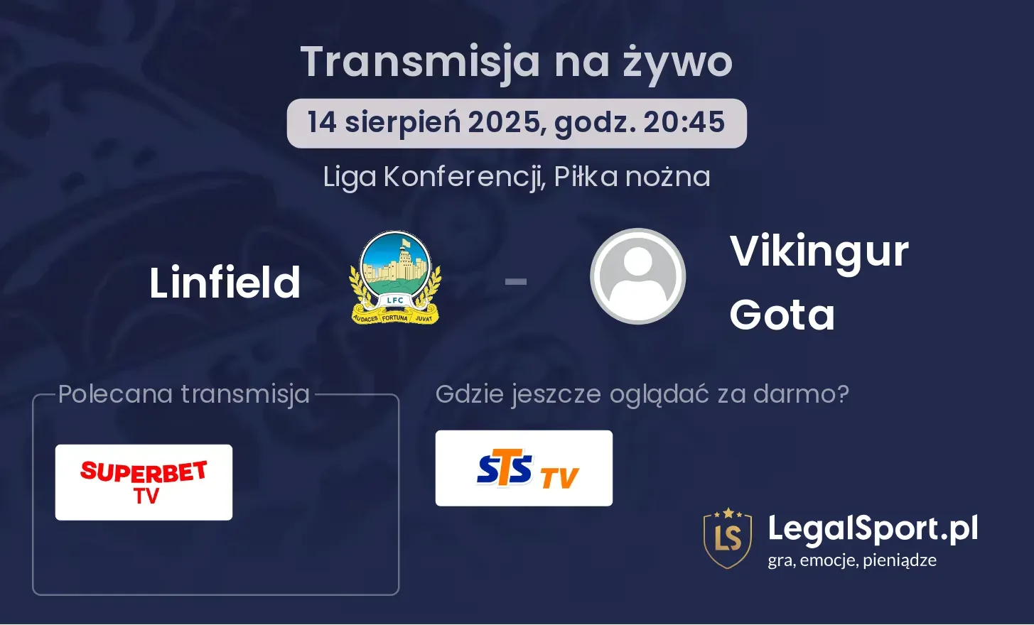 Linfield - Vikingur Gota gdzie oglądać?