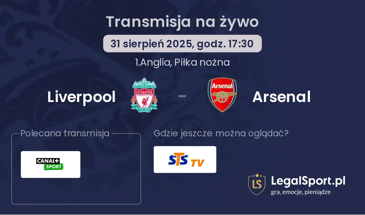 Liverpool - Arsenal gdzie oglądać?