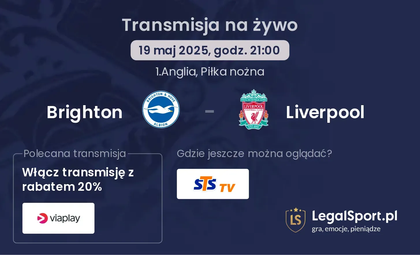 Brighton - Liverpool gdzie oglądać?